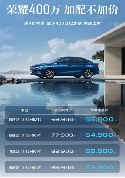 Geely Emgrand 400,000 Commemorative Edition Launched in Chengdu