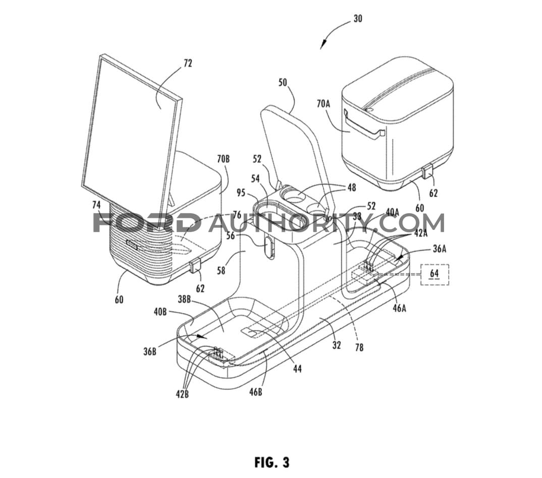 Ford Files Patent for Console with Movable Table for Future Vehicles