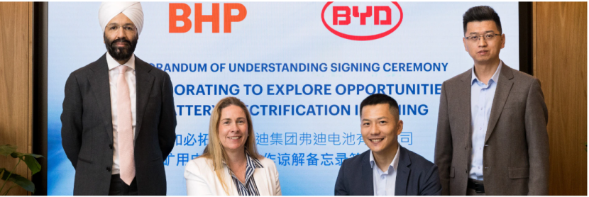 BHP Signs Strategic Partnerships with BYD's FinDreams Battery and CATL for Decarbonization