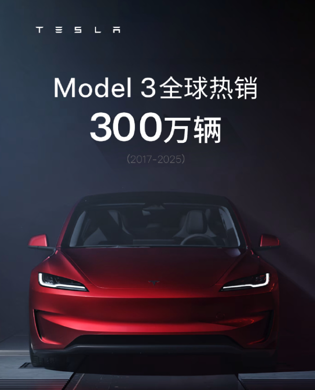 Tesla's Model 3 Sales Exceed 3 Million Units, Launches Limited-Time Insurance Subsidy