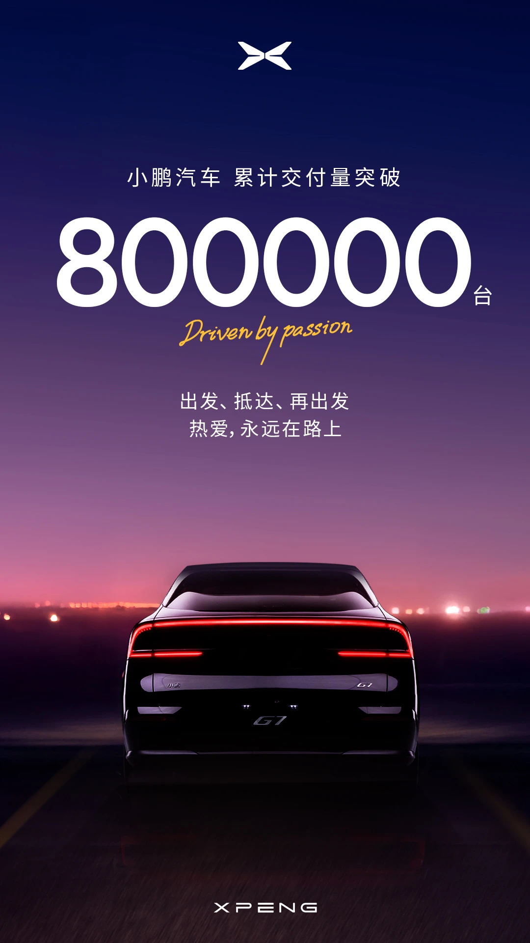 Xpeng Motors Achieves Milestone of 800,000 Deliveries