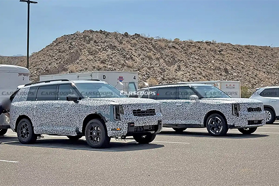 New Kia Telluride Spy Photos Surface, Large SUV with Fuel and Hybrid Options